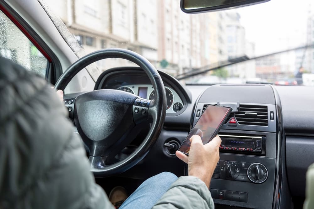 Negligent Driver Texting While Driving